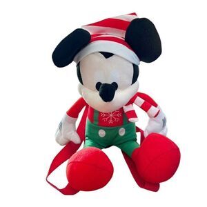 Kids Mickey Mouse Plush Backpack Stuffed Toy Disney Holiday Christmas New